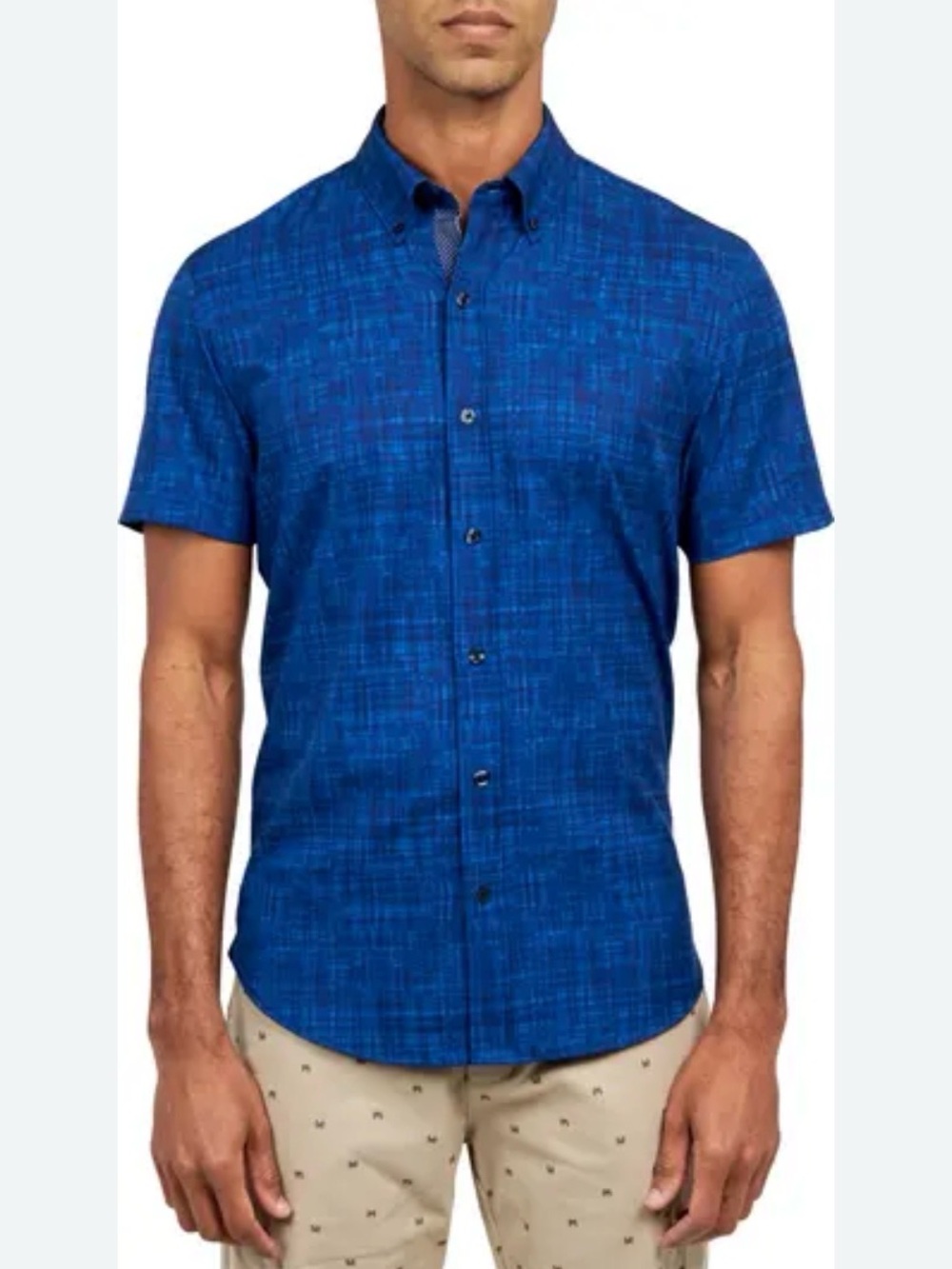 Construct Blue Button Down Size XXL